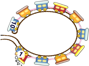 Train Cartoon - Circle (420x420), Png Download