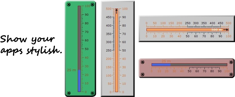 Opc Hmi Components Scalebar - Real Spanish Fashion Fan (830x370), Png Download