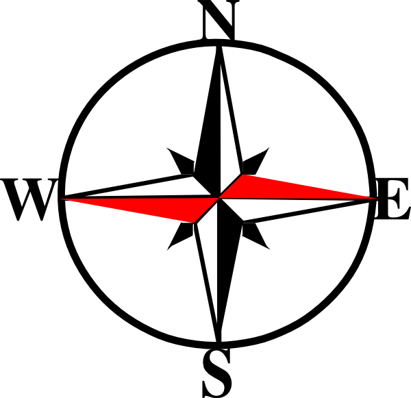 East Compass Clipart - North East West South Symbol (600x581), Png Download