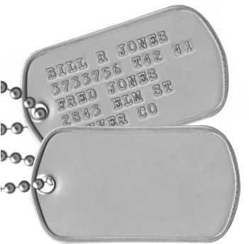 Check Out The Customized Mil-spec Matte Dogtags I Just - Customizable Army Earring Dogtags (350x350), Png Download