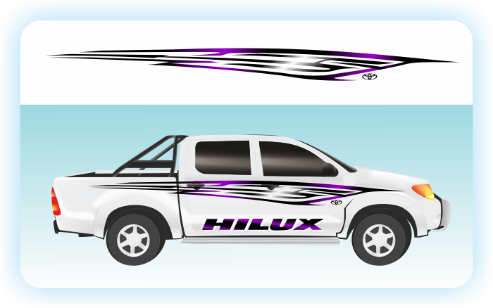 Hilux Franjas 11 - Franjas Para Pick Up (700x438), Png Download
