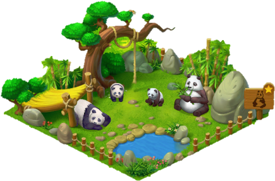 Panda Enclosure - Giant Panda (598x390), Png Download