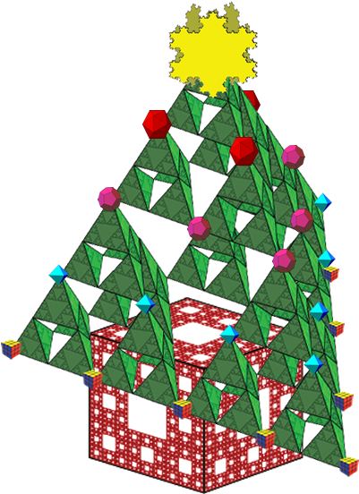 #5 Fractales Y Figuras Matemáticas En El Árbol De Navidad - Matematicas En La Navidad (502x592), Png Download