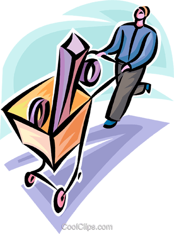 Homem Empurrando Um Carrinho De Compras Livre De Direitos - Illustration (357x480), Png Download