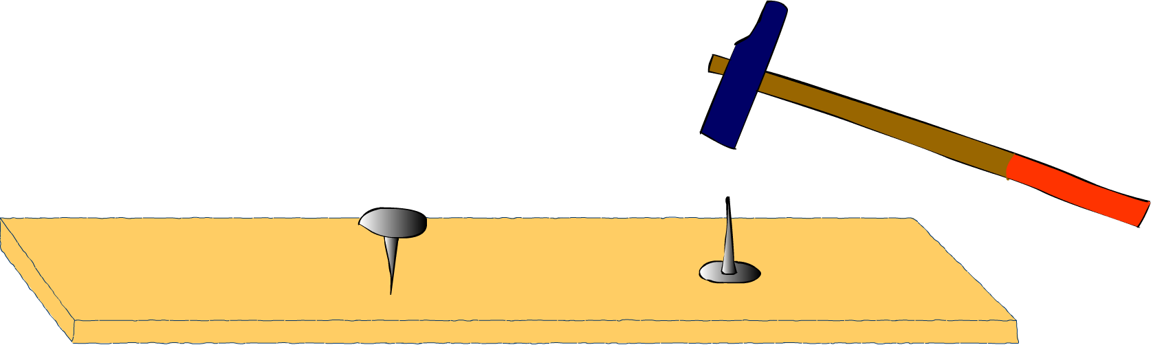 Si Queremos Clavar Una Chincheta Sobre Un Listón De (1677x502), Png Download