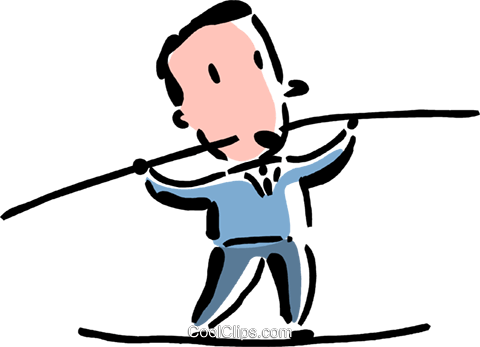 Businessman Walking A Tight Rope Royalty Free Vector - Illustration (480x347), Png Download