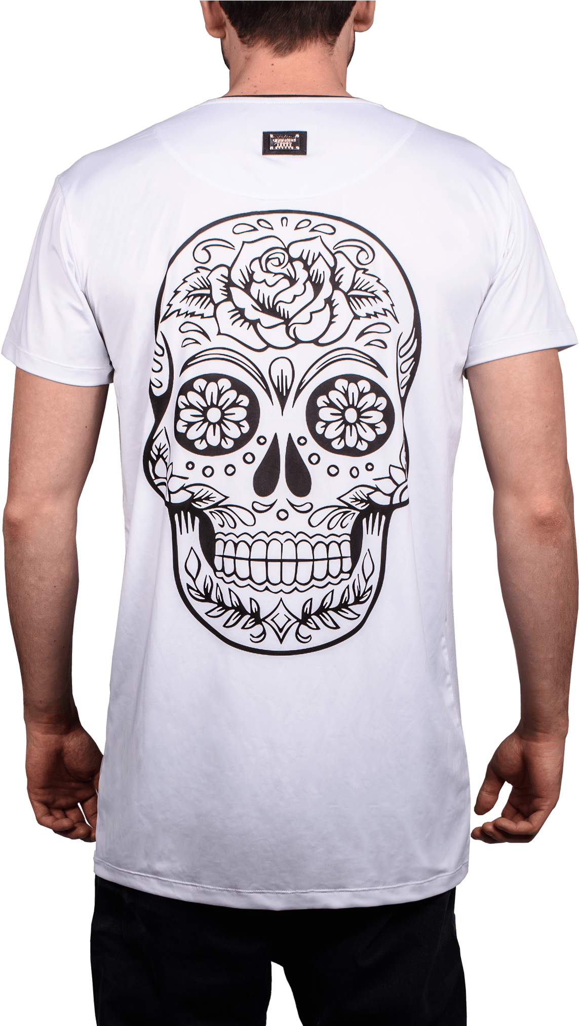 Ar Santamuerte Model - Transfert Crâne Mexicain Thermocollant (1500x2025), Png Download