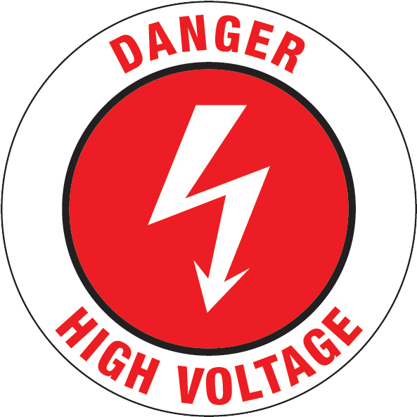 Danger High Voltage Floor Graphic - Kastamonu Üniversitesi Logo Png (600x600), Png Download