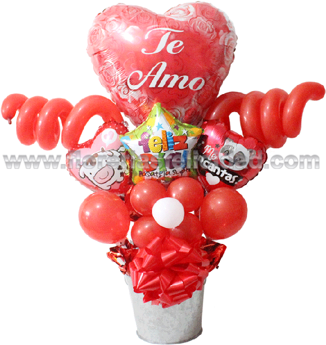 Arreglo De Globos I Love - Love (900x859), Png Download