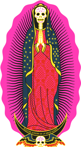 Santa Muerte - Illustration (350x490), Png Download