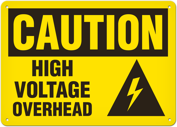 Safety Sign, Caution High Voltage Overhead, Signs By - Caution Hot Surface Sign (600x449), Png Download