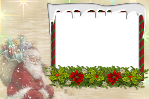 Christmas Joy Photo Frames - Clipart Cadre Noel Gratuit (490x327), Png Download
