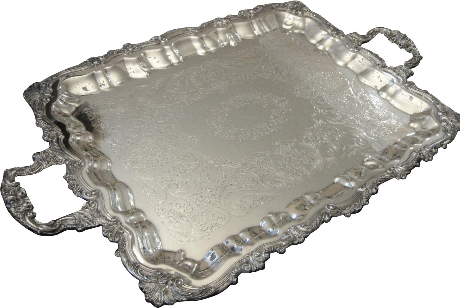 Sheridan Silverplate Footed &amp - Serving Tray (1597x1597), Png Download