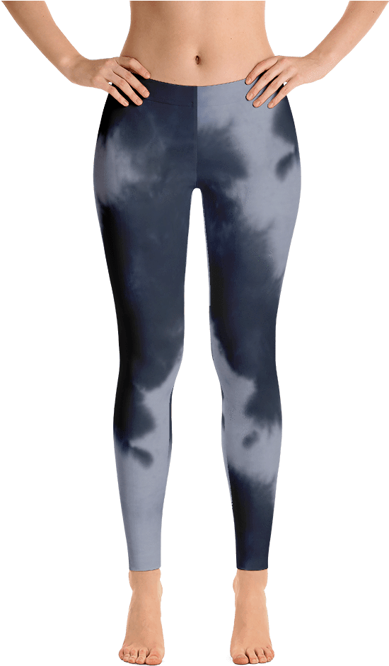 Stormy Sky Mid Rise Leggings Front View - Leggings (1000x1000), Png Download