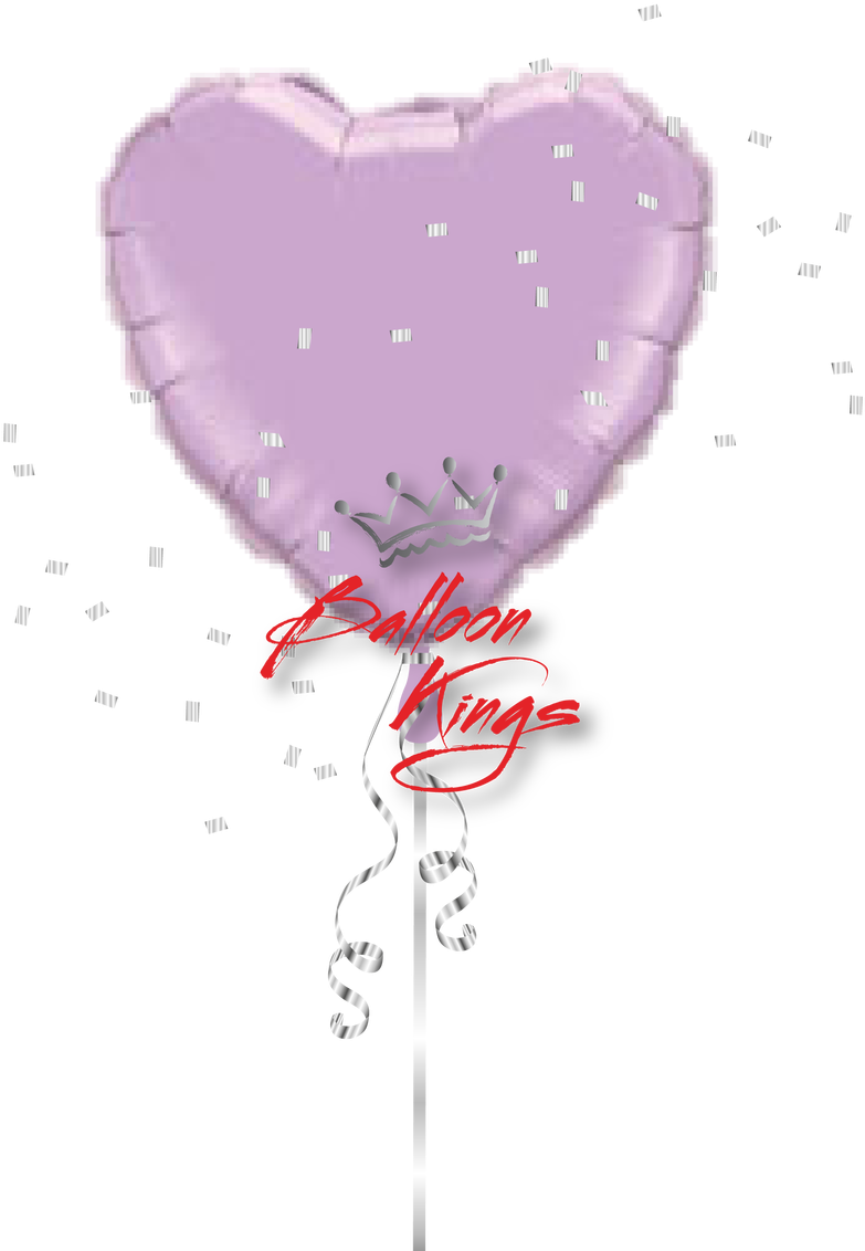 Pearl Lavender Heart - Lavender Heart Foil Balloon (1068x1280), Png Download