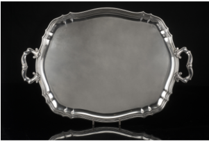 A Silver Tray - Silver (300x300), Png Download