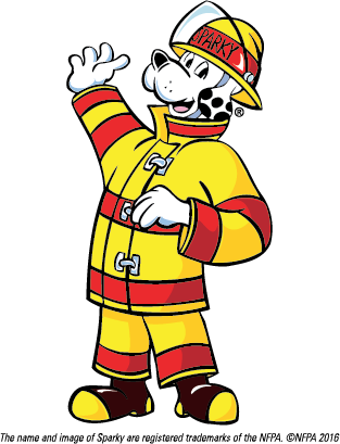 Firefighter Clipart Fire Inspection - Fire Prevention Sparky (313x409), Png Download