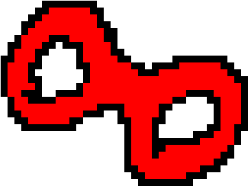 Super Hero Mask - Pixel Art (590x450), Png Download