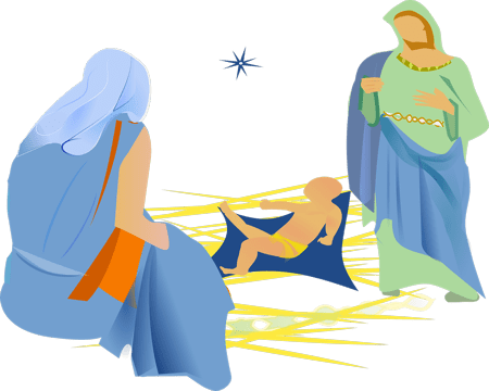 Christmas Christian Png (450x360), Png Download