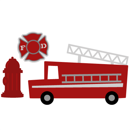 Firefighting Set Svg Files For Scrapbooking Firefighter - Firetruck Misskatecuttables (432x432), Png Download