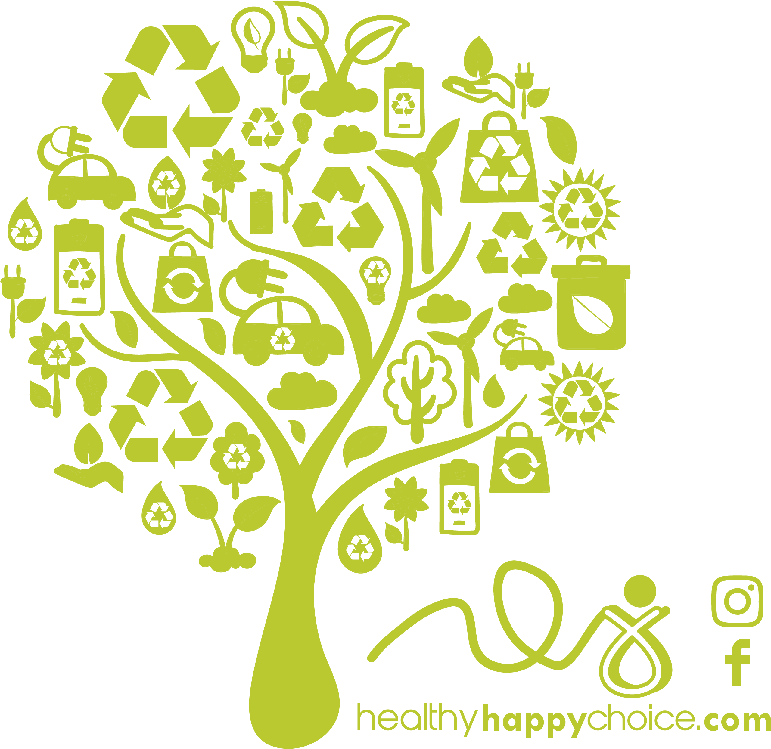 Recycle Bag In Green, Adult Unisex, Natural (2738x2675), Png Download