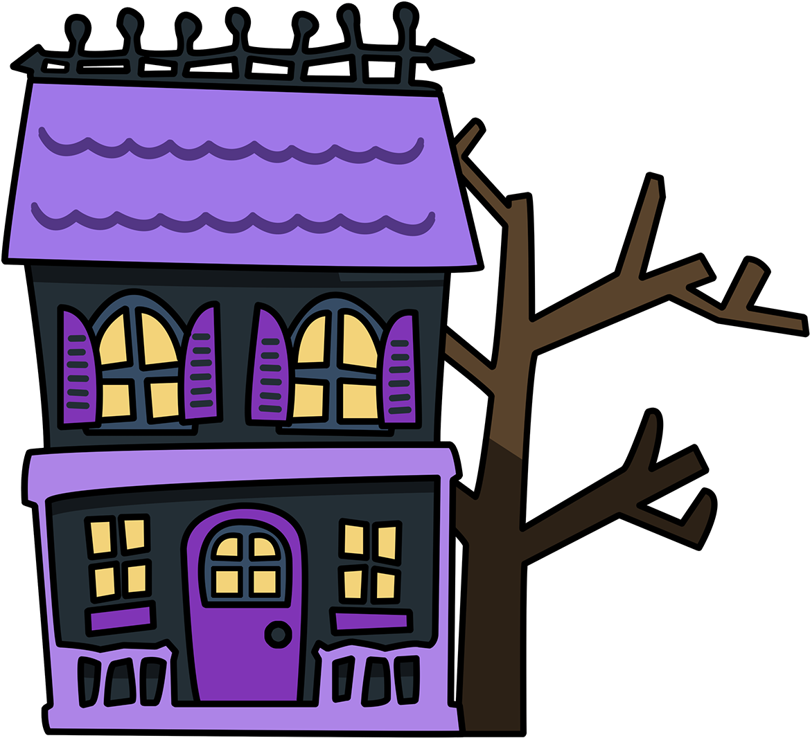 Haunted House Clipart - Clip Art (1314x1176), Png Download