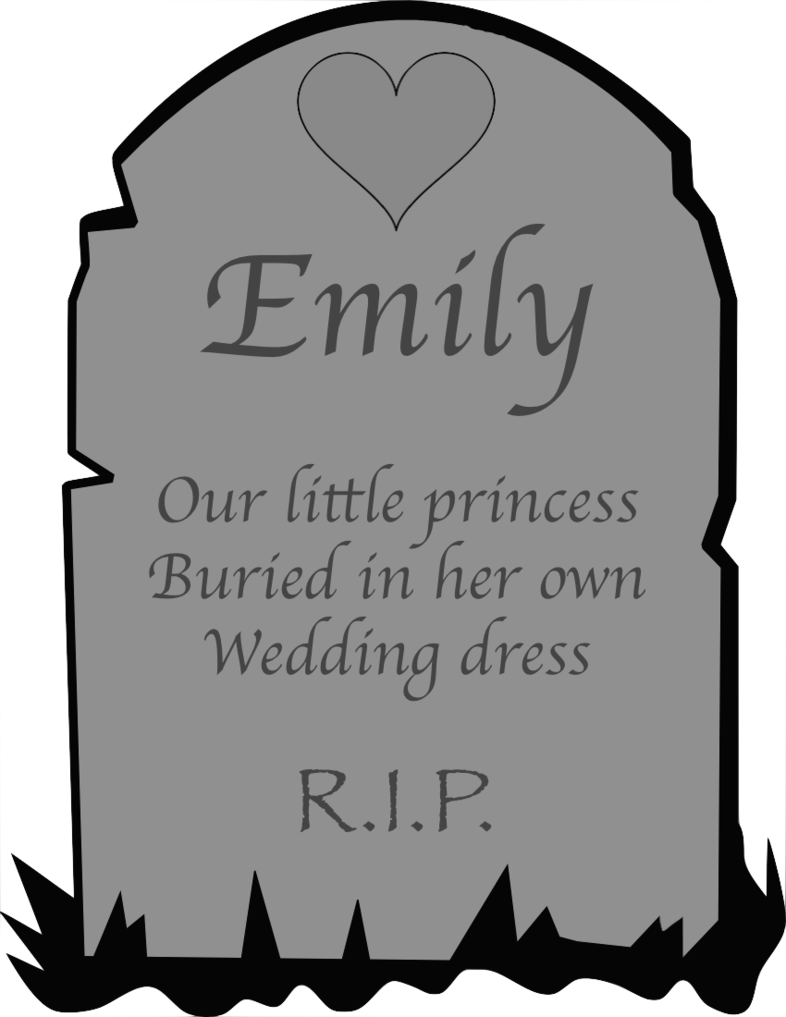 Emily S Tombstone By Scroogemacduck On Deviantart - 70x50cm Pvc 3d Wall Stickers Quote Love Art Murals (786x1017), Png Download
