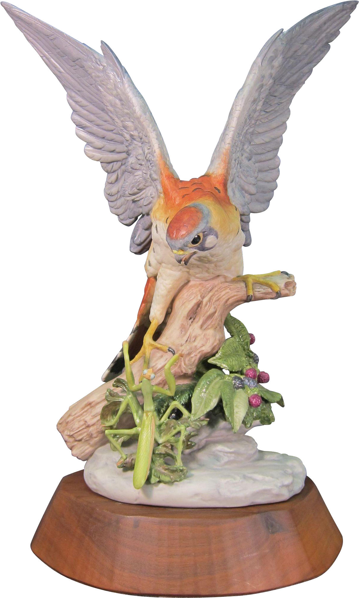 Rare Cybis Red Tailed Hawk With Praying Mantis - Figurine (2008x2008), Png Download