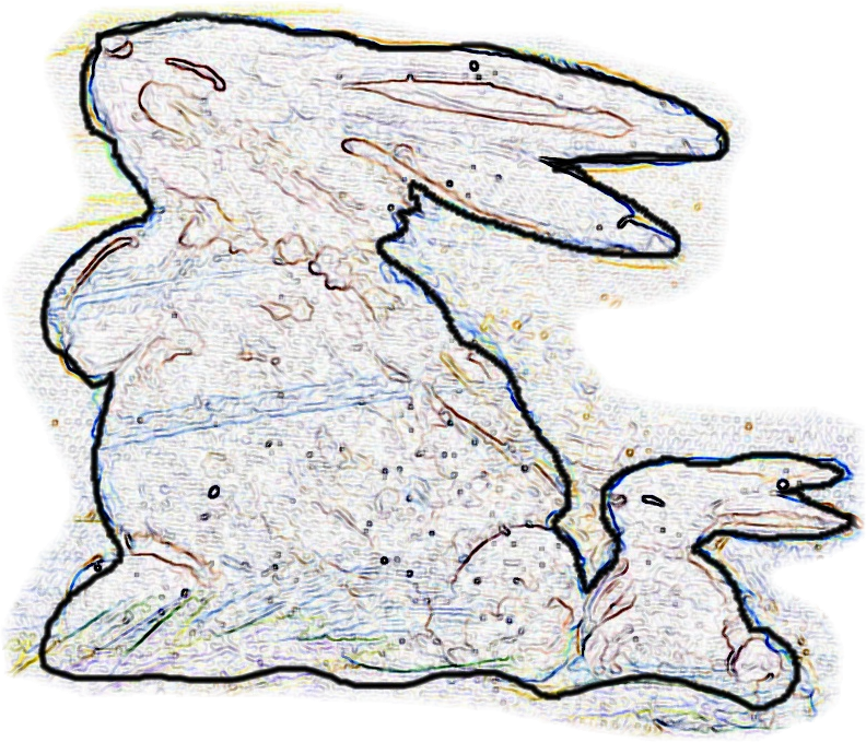 Bunny Craft Pattern Outline - Rabbit (792x679), Png Download