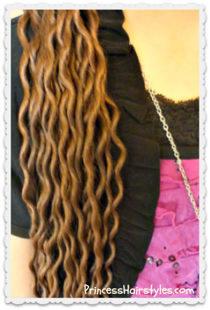Noodle Curls, No Heat Tutorial - Hair (300x442), Png Download