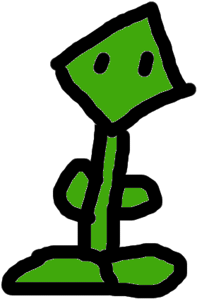 Badly Drawn Healiz Flower By Leo - Flower Png Poorly Drawn (360x495), Png Download