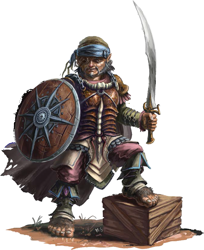 Halfling Hobbit Pirate - Halfling Pirate (753x849), Png Download