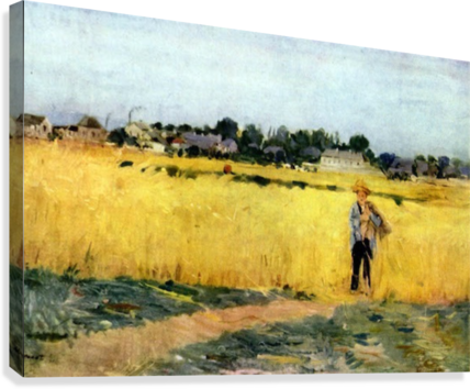 Cornfield By Morisot Canvas Print - Grain Field Morisot (428x354), Png Download