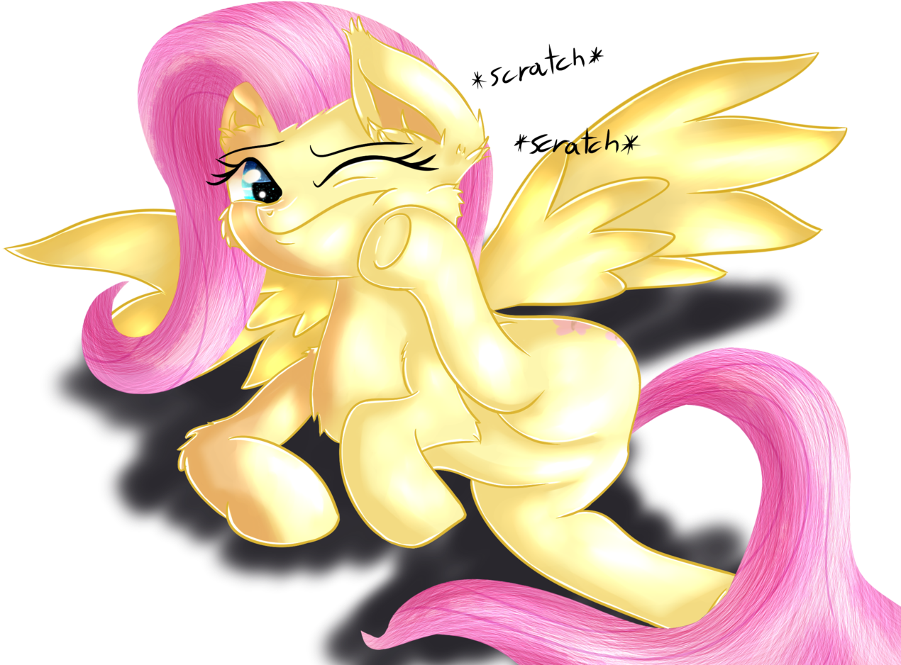 Katakiuchi4u, Behaving Like A Cat, Fluttershy, Laying (1280x1024), Png Download