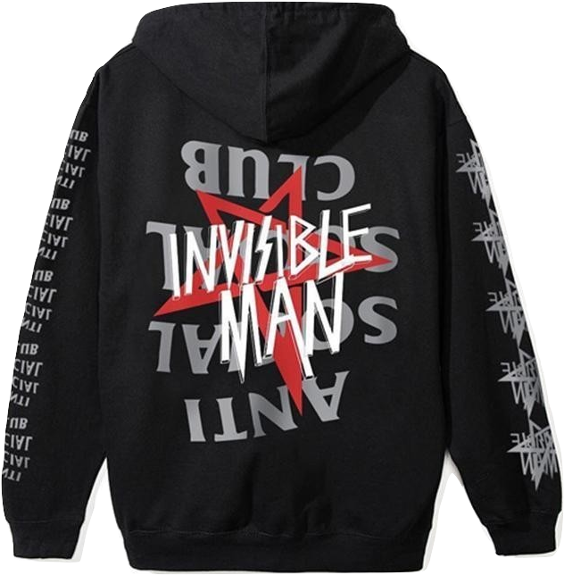 Anti Social Social Club X Invisible Man Hoodie - Anti Social Social Club Invisible Man (688x662), Png Download