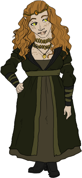 007 - Halfling Lady - Illustration (321x700), Png Download