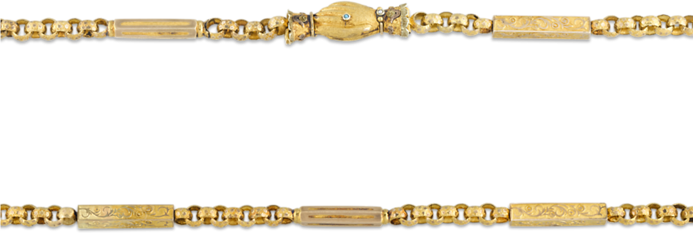 Georgian Gold Chain Necklace - Necklace (1351x1080), Png Download