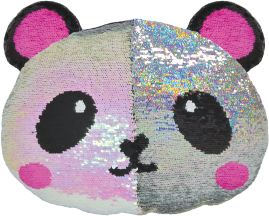 Picture Of Panda Reversible Sequin Pillow - Flip Sequin Pillow (550x550), Png Download