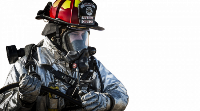 Grain Truck Fire In Indiana - Fire Fighter (650x362), Png Download