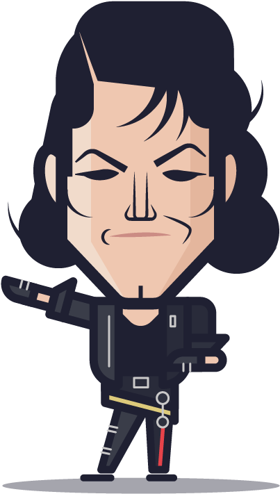Loogmoji Of Michael Jackson In Thriller Loogmoji Of - Michael Jackson (1000x1000), Png Download