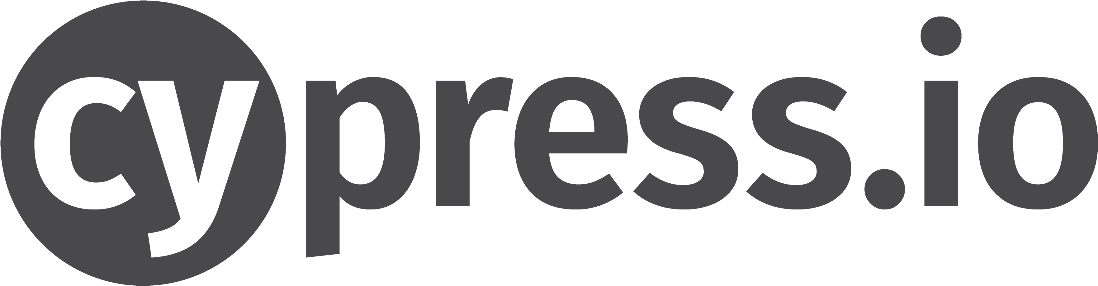 Cypress Io Logo[7639] - Cypress Io Logo (3600x1020), Png Download