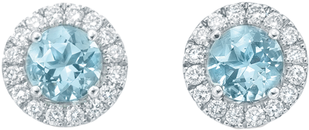 Carrington Ella Aquamarine Stud Earrings Earrings Aquamarine - Aquamarine Stud Earrings (640x640), Png Download