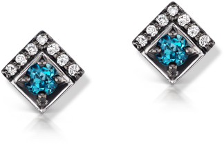 Petite Square Studs (475x475), Png Download