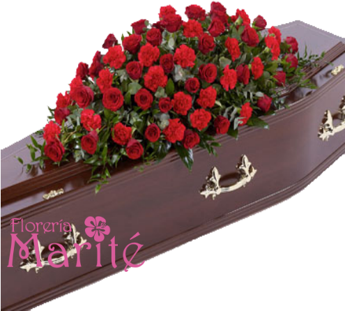 Envio De Flores A Domicilio - Red Roses Funeral Spray (500x500), Png Download