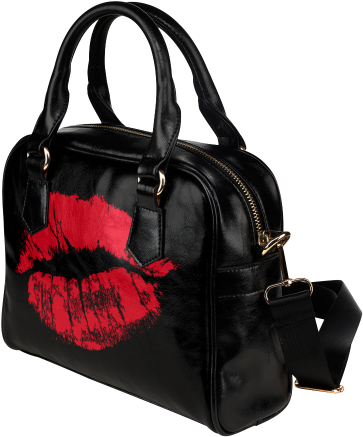 Interestprint Sexy Lips Pu Leather Aslant Shoulder - Pomeranian Dog Women Shoulder Handbag (500x500), Png Download