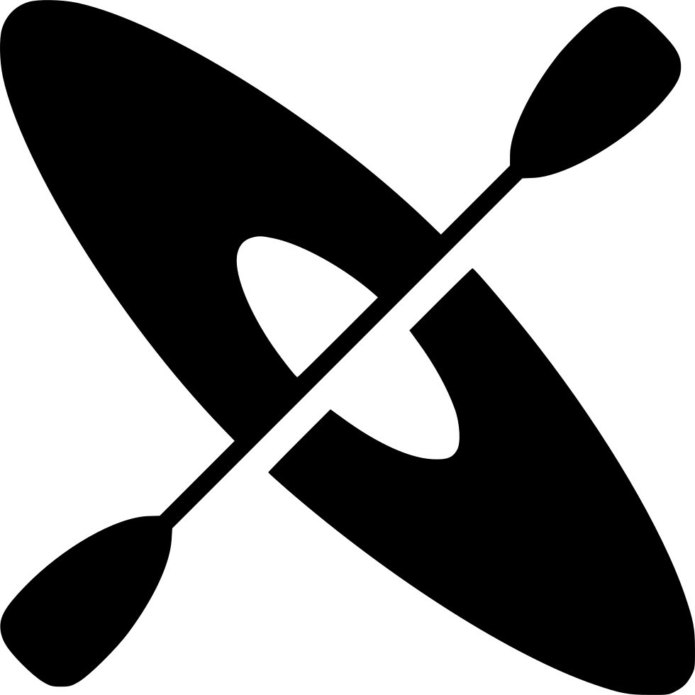 Png File Svg - Simple Kayak Clipart Black And White (980x980), Png Download