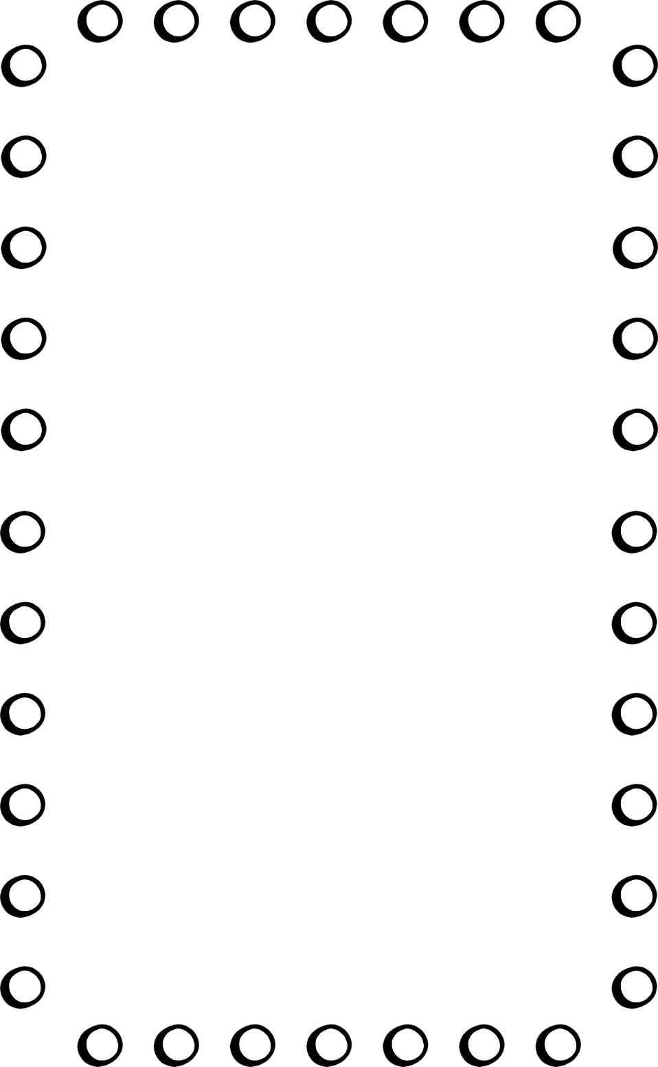 Dot Border Cliparts - Dots Border Black And White (958x1552), Png Download