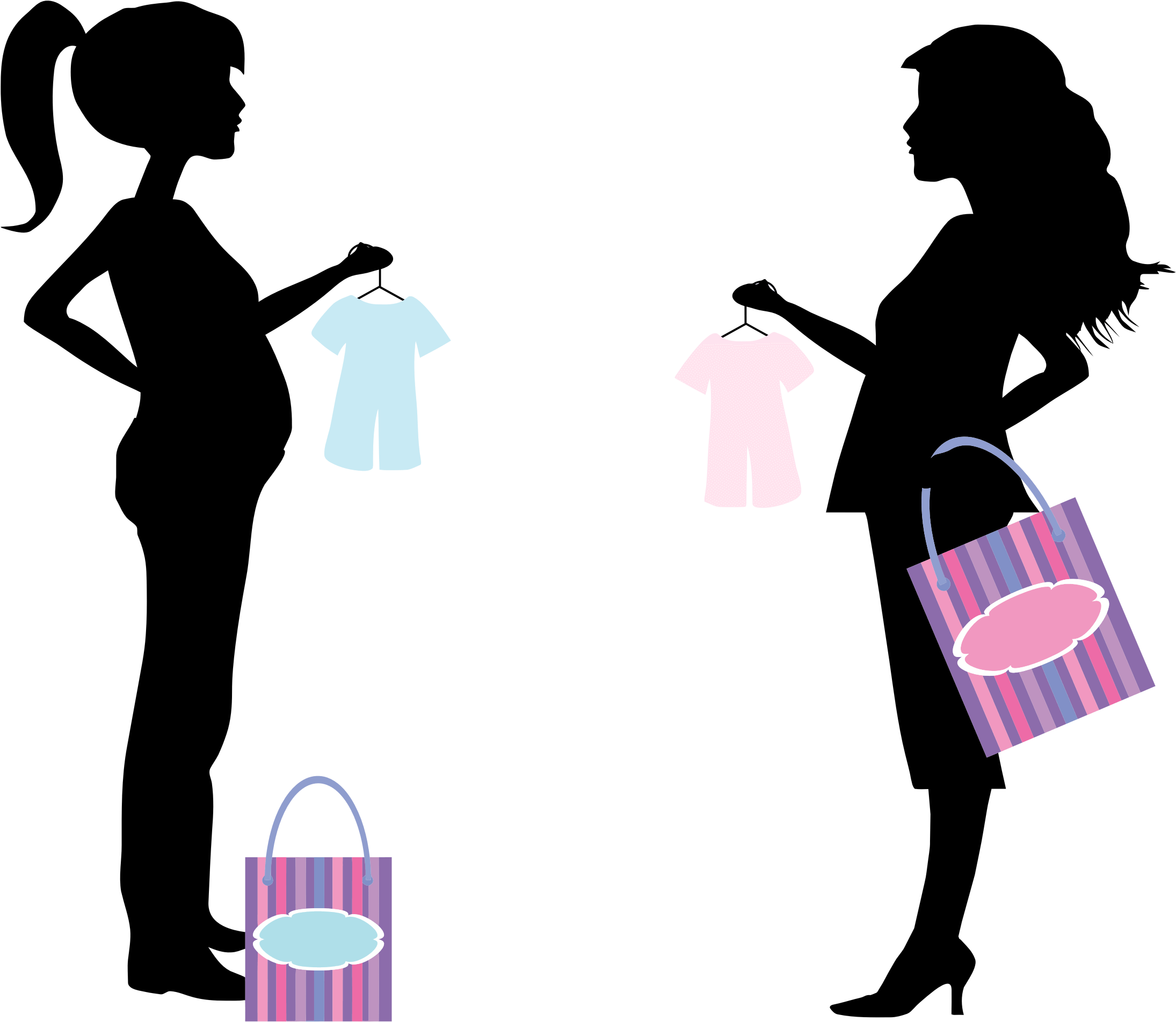 Pregnant Women Clip Art - Pregnant Woman With Phone Clipart (2190x1904), Png Download