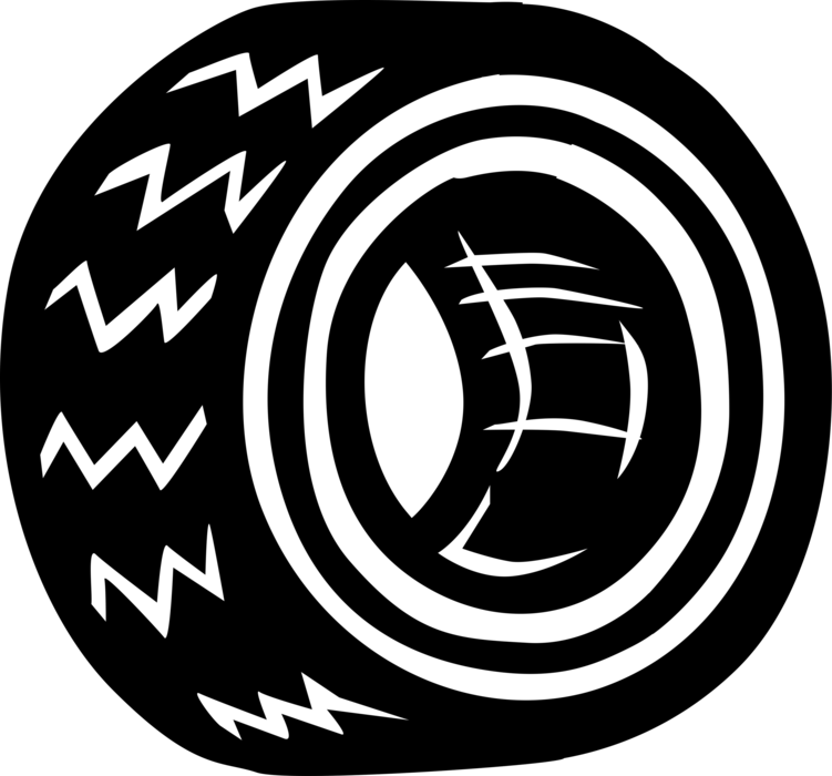 Vector Illustration Of Modern Pneumatic Rubber Tire (751x700), Png Download