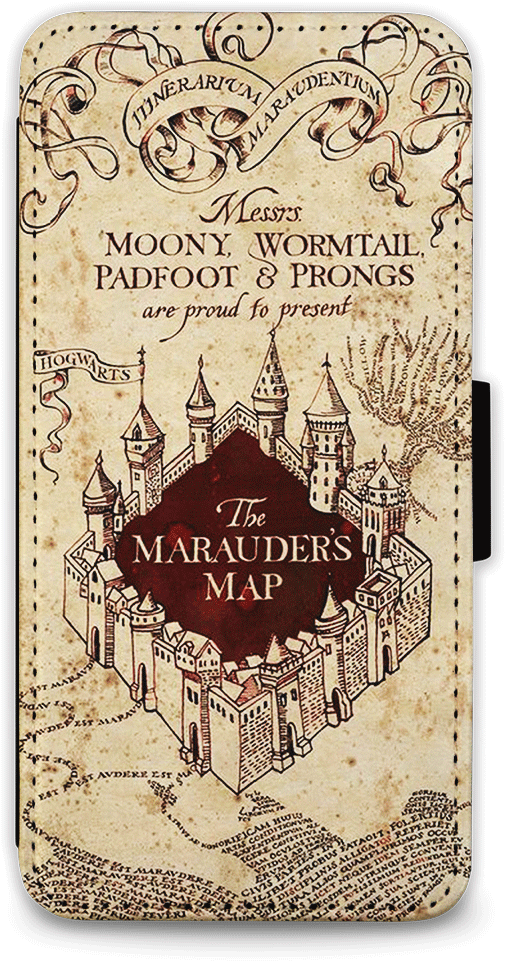 The Marauders Map - Iphone 6s Cover Harry Potter (1000x1000), Png Download